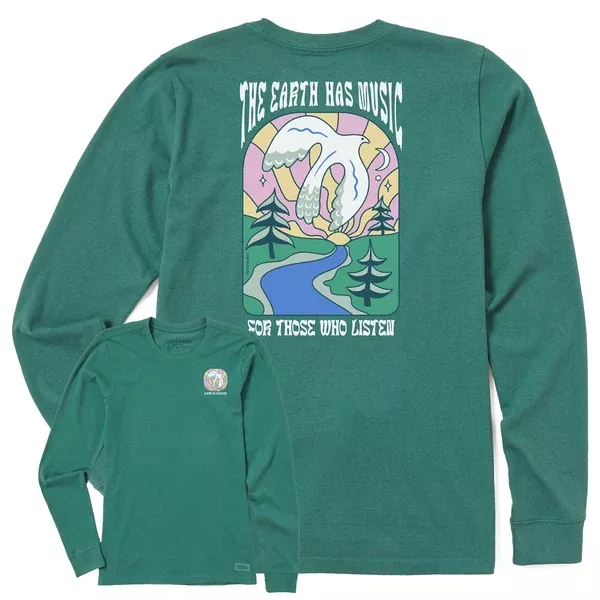 Women's Dove Earth Has Music Long Sleeve Crusher Tee